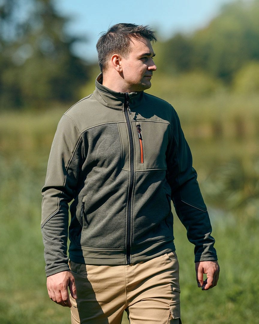 NEO BLUZA KURTKA SOFTSHELL BHP OUTDOOR ZIELONA WARM ODBLASKI CE ROZ. XXL