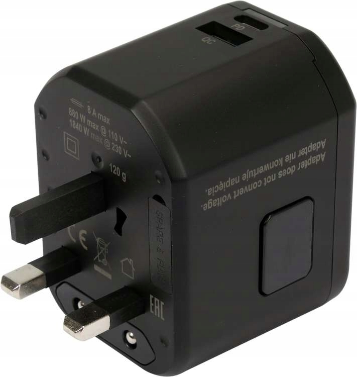 UNIWERSALNY ADAPTER PODRÓŻNY Z SZYBKĄ ŁADOWARKĄ YATO YT-81300 USB USB-C USA