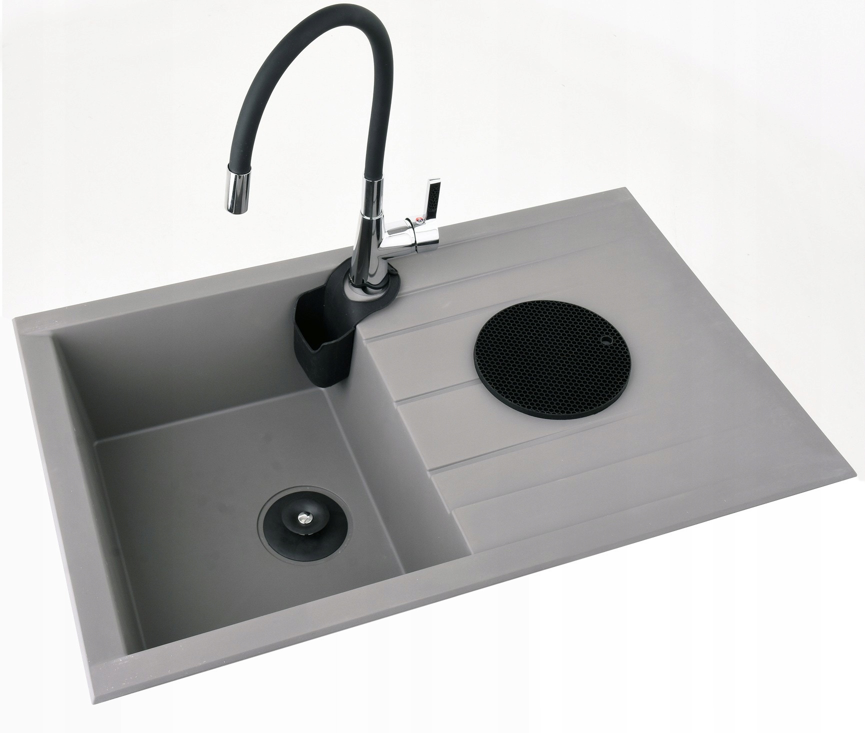 FALA BATERIA ZLEWOZMYWAKOWA Z ELASTYCZNĄ CZARNĄ WYLEWKĄ FLEXIBLE BLACK75705