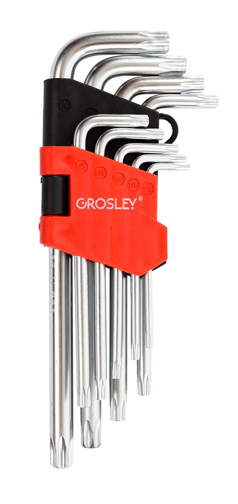 GROSLEY KOMPLET ZESTAW KLUCZY TRZPIENIOWYCH TORX DŁUGICH - 9 SZT. GR54008