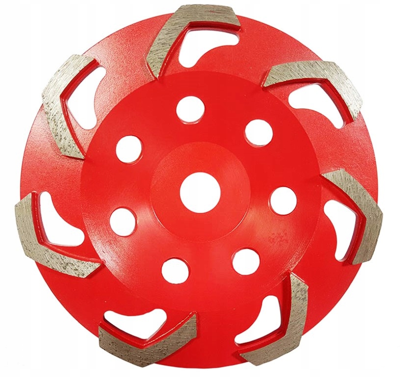 TARCZA DO SZLIFOWANIA BETONU CEGŁY KAMIENIA GARNKOWA 180mm LSHAPE RED 08796