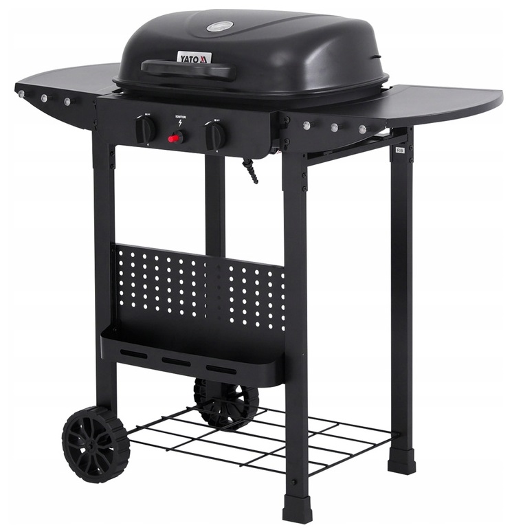 YATO GRILL GAZOWY ASAHI OGRODOWY 5KW DWUPALNIKOWY Z POKRYWĄ CZARNY YG-20007