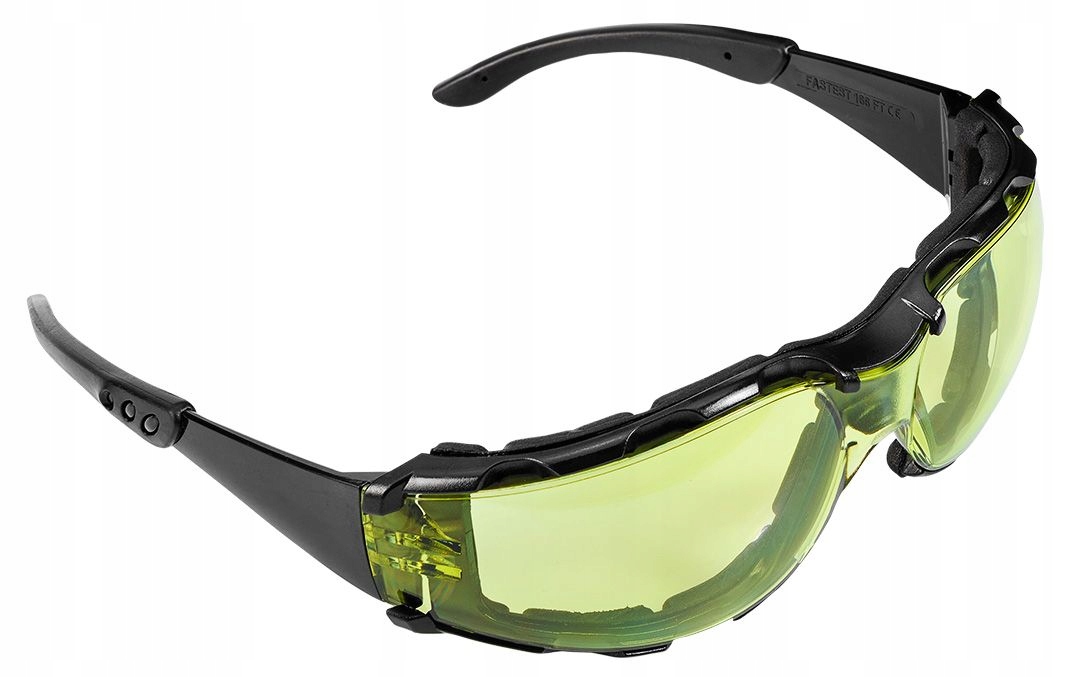 NEO OKULARY OCHRONNE GOGLE Z WKŁADKĄ PIANKOWĄ, ŻÓŁTE SOCZEWKI, BHP FILTR UV