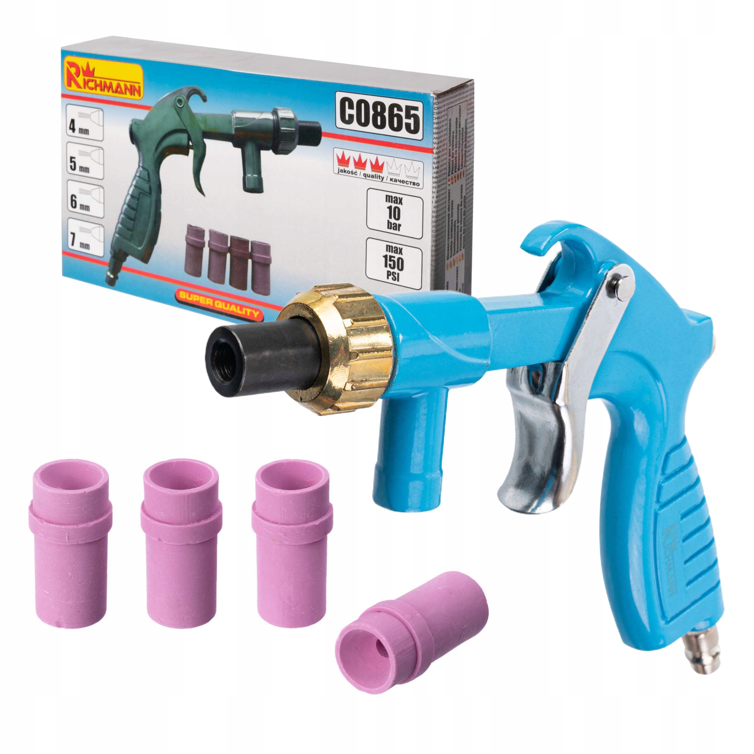 PISTOLET DO PIASKOWANIA BEZ ZBIORNIKA+DYSZE C0865