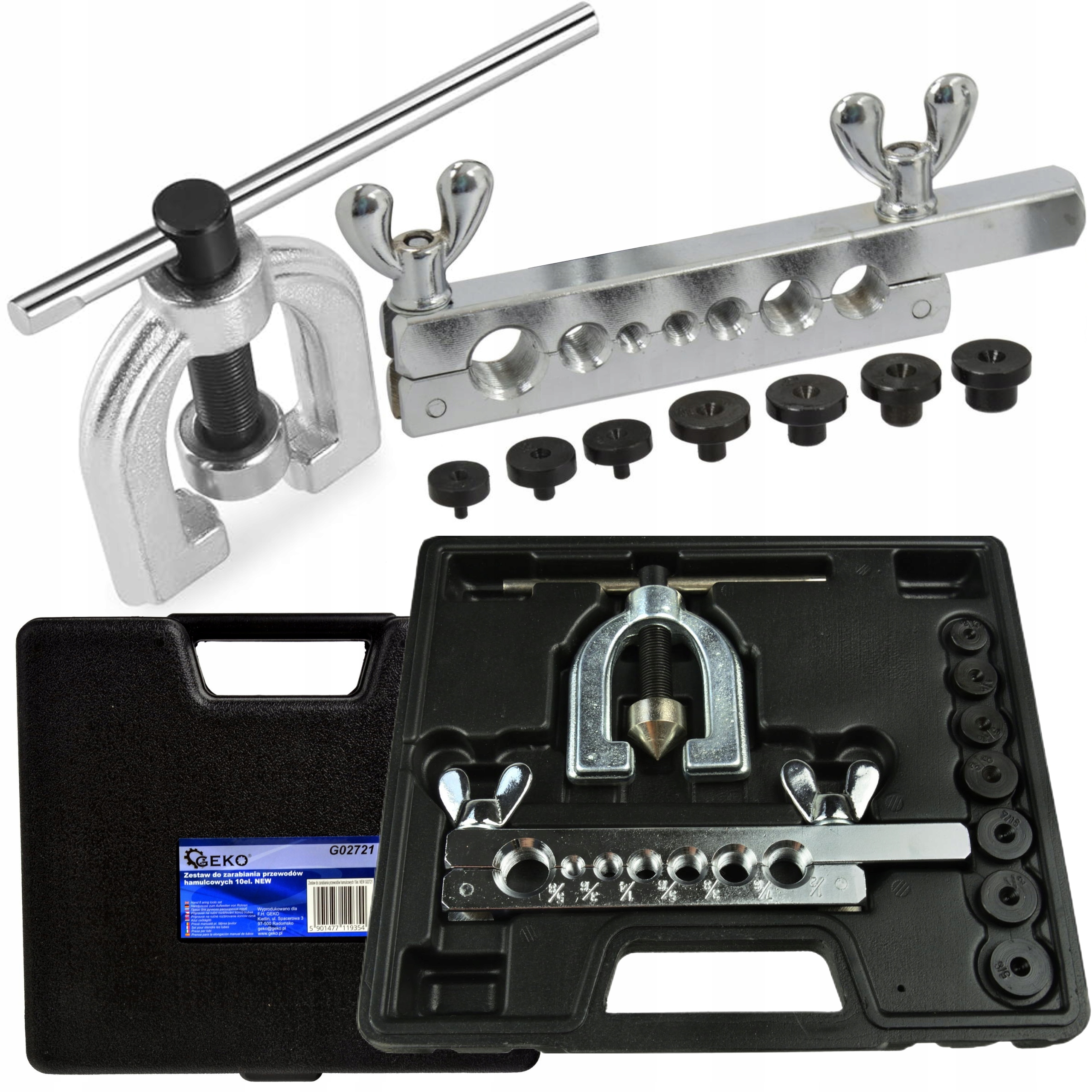 GEKO ZESTAW DO ZARABIANIA PRZEWODÓW HAMULCOWYCH 10EL. G02721
