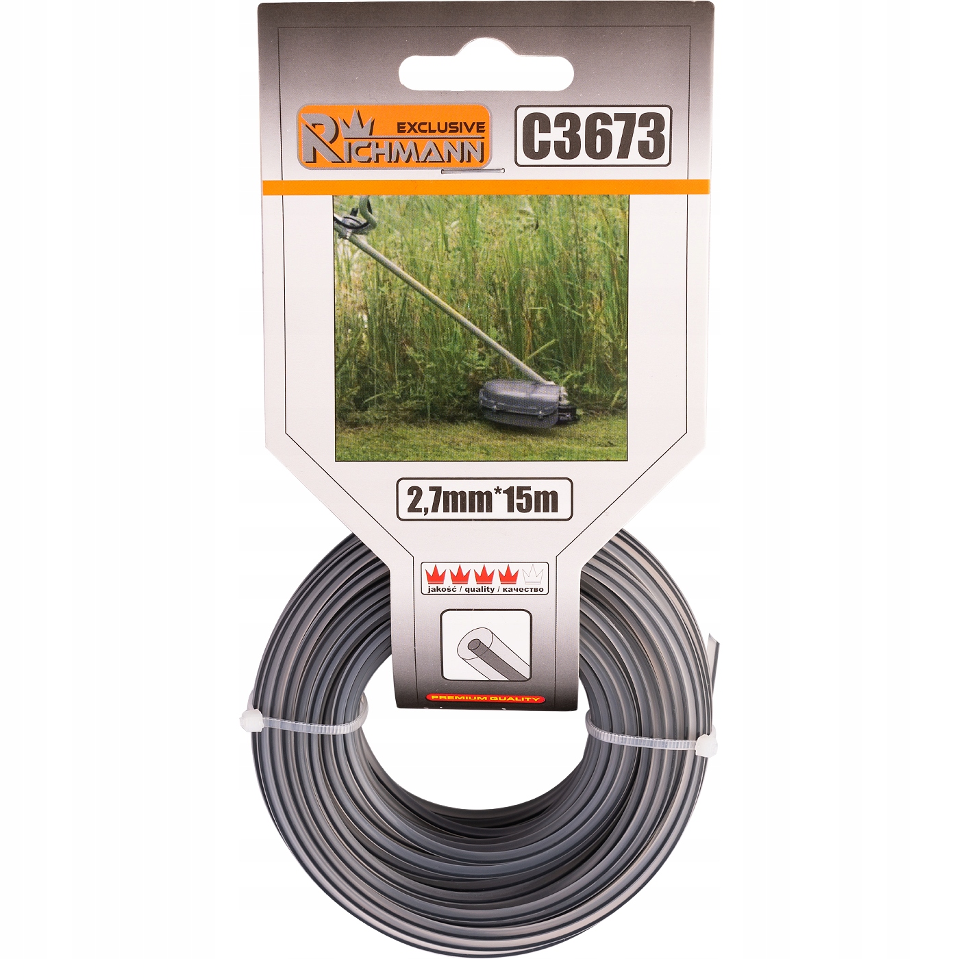 ŻYŁKA DO KOSIARKI OKRĄGŁA 2,7MM/15M RICHMANN C3673
