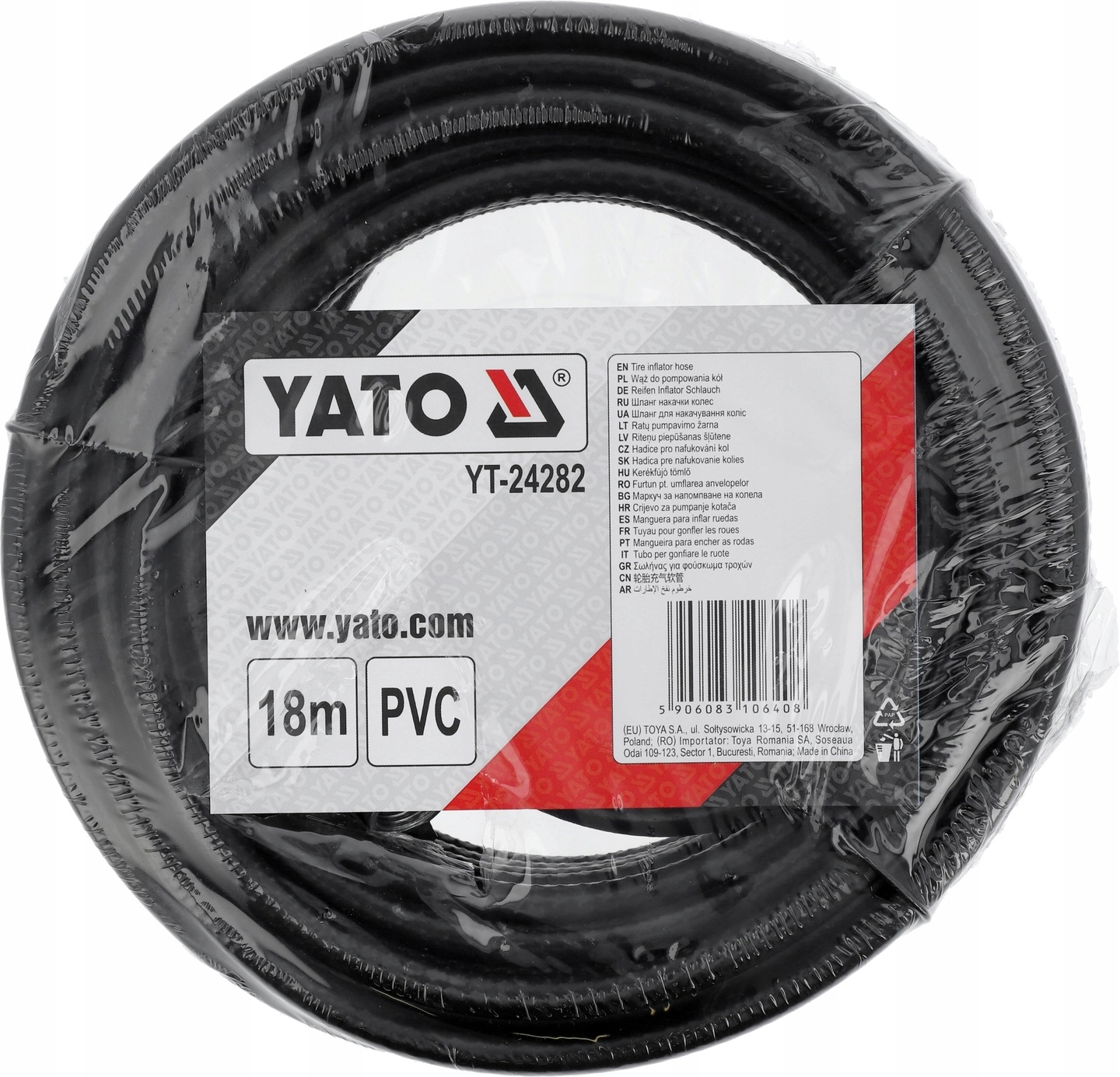 YATO WĄŻ PNEUMATYCZNY 18M DO POMPOWANIA KÓŁ SAMOCHODÓW CIĘŻAROWYCH YT-24282
