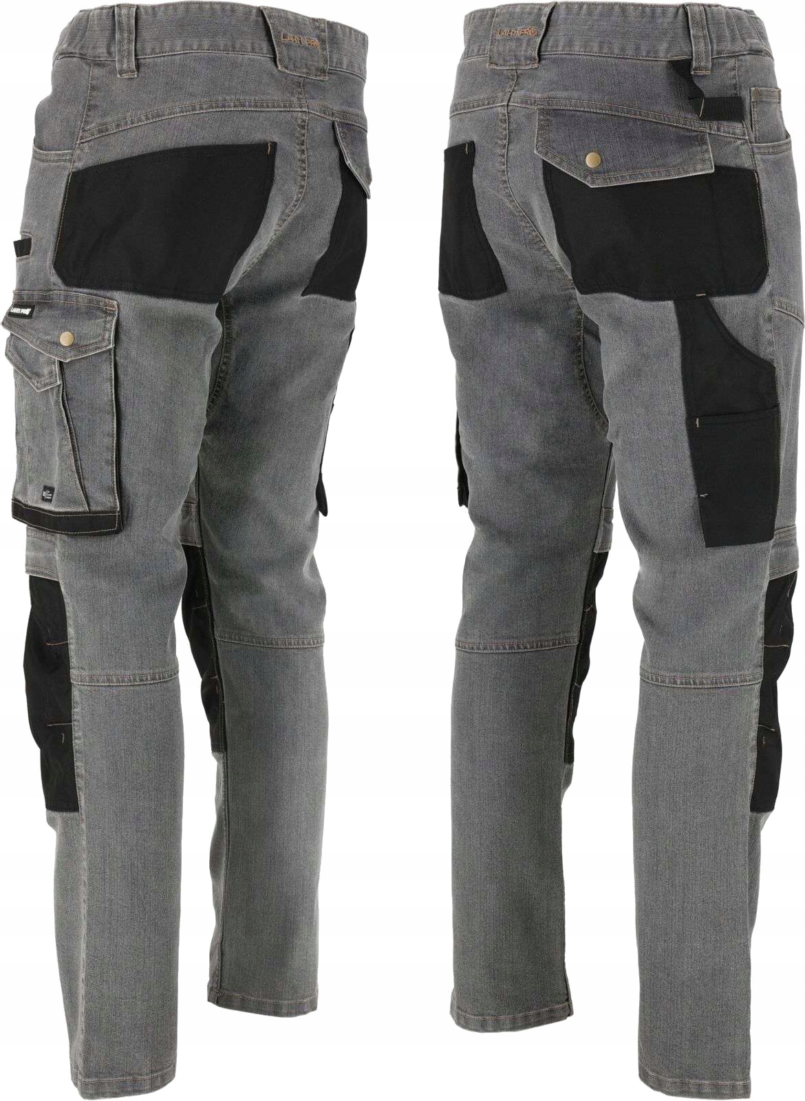 LAHTI PRO SPODNIE ROBOCZE JEANSOWE STRETCH SLIM FIT WZMOCNIANIE r. XL