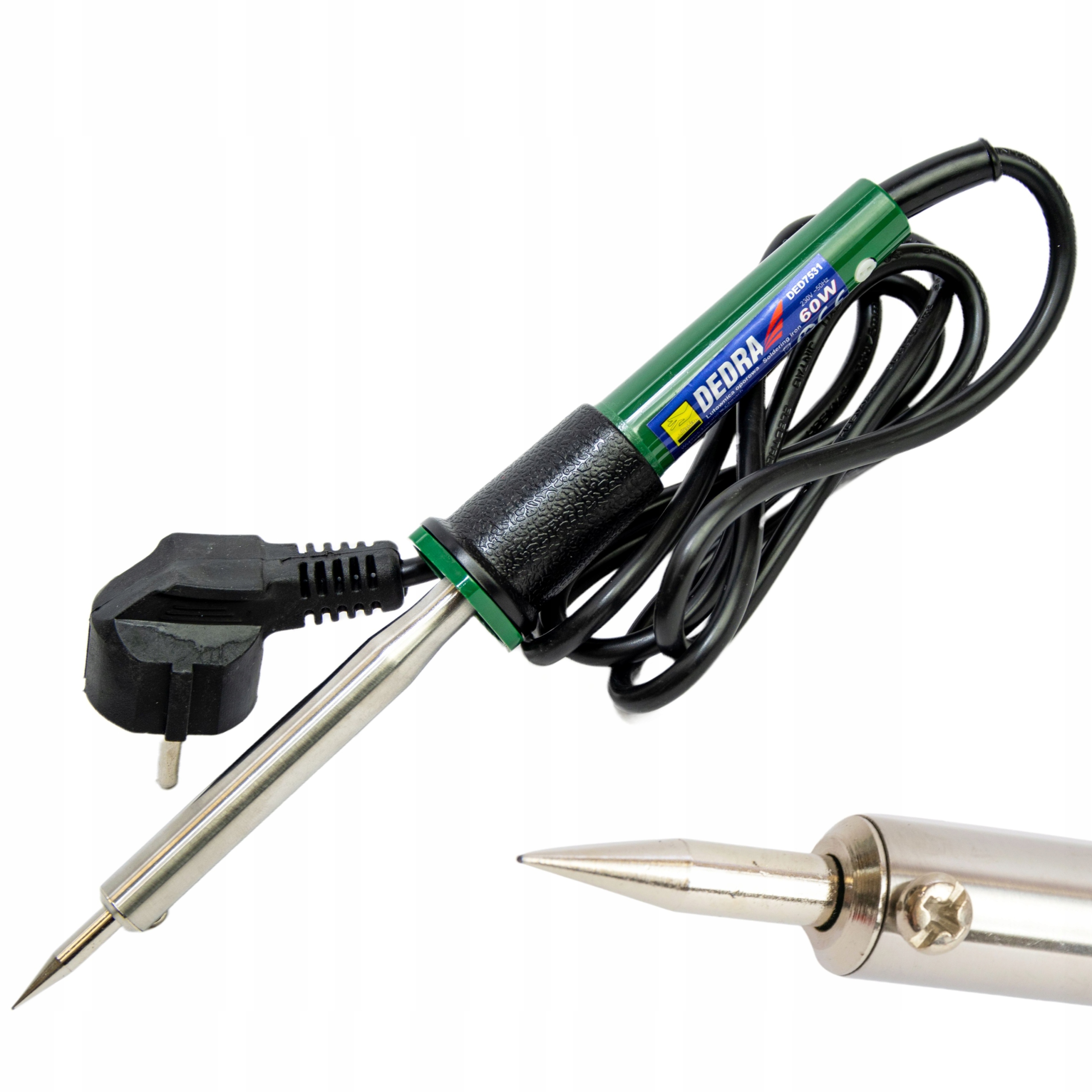 DEDRA LUTOWNICA GRZAŁKOWA OPOROWA 60W TEMPERATURA DO 500°C KOLBOWA DED7531