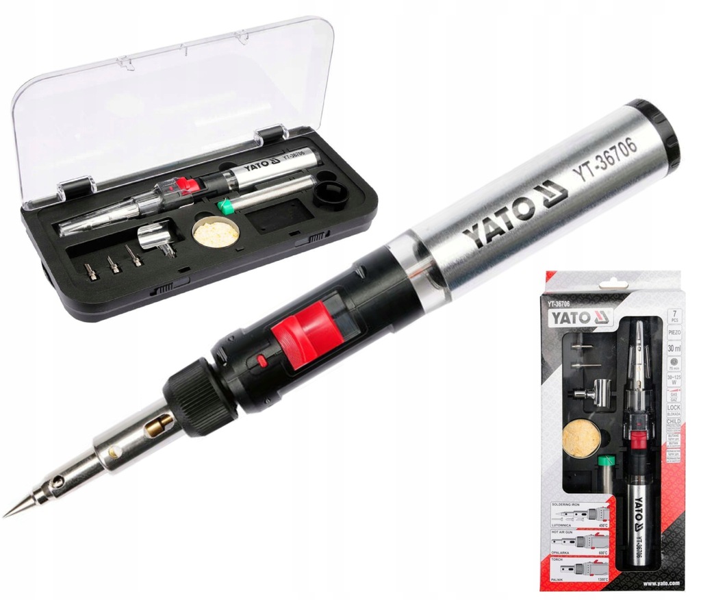 YATO LUTOWNICA GAZOWA OPALARKA PALNIK YT-36706 YATO 3w1 YT-36706 +AKCESORIA