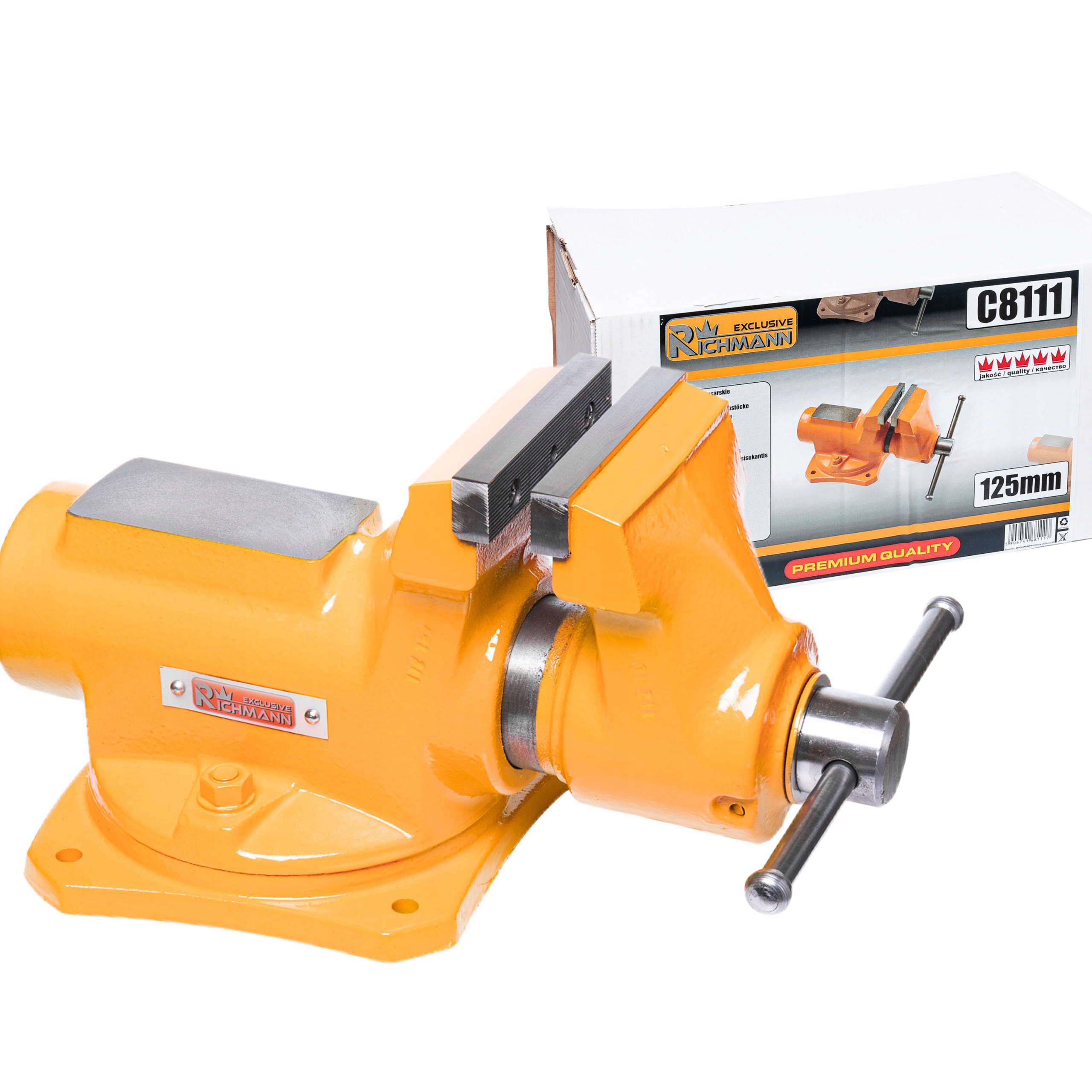 RICHMANN IMADŁO ŚLUSARSKIE OBROTOWE STOŁOWE WARSZTATOWE KUTE 125MM C8111