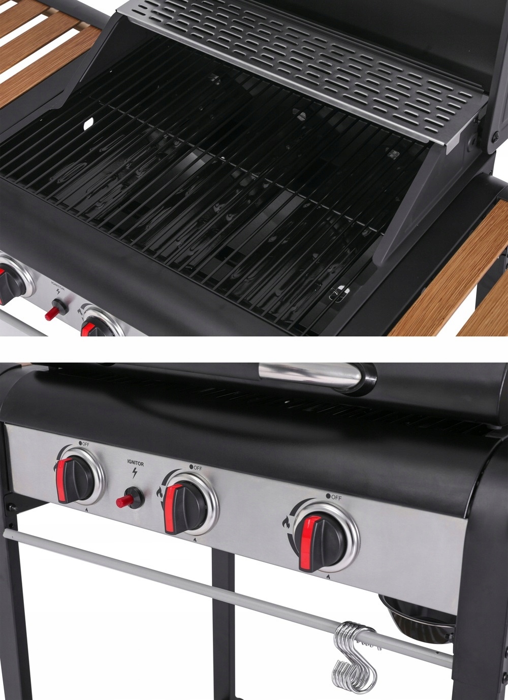 YATO GRILL GAZOWY NATORI 3 PALNIKI STREFOWY POKRYWA 9KW YG-20009