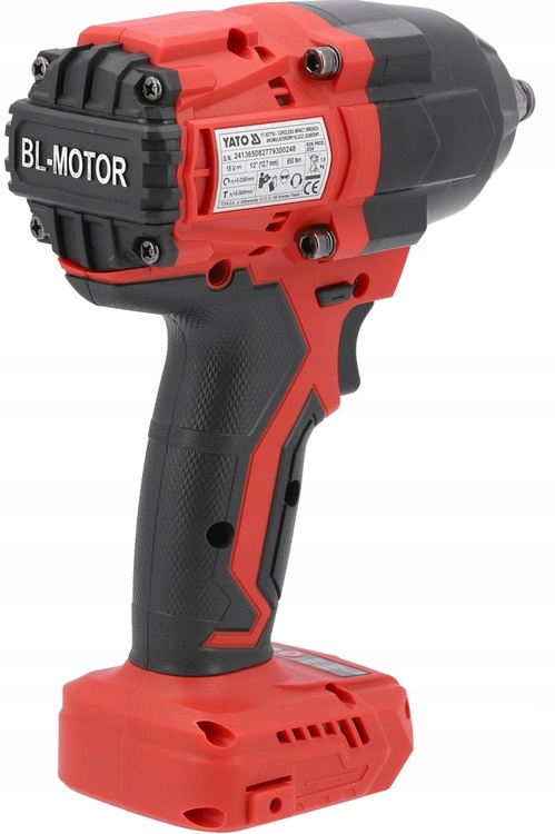 YATO KLUCZ UDAROWY 1/2'' DO KÓŁ AKUMULATOROWY BEZSZCZOTKOWY 18V 850NM