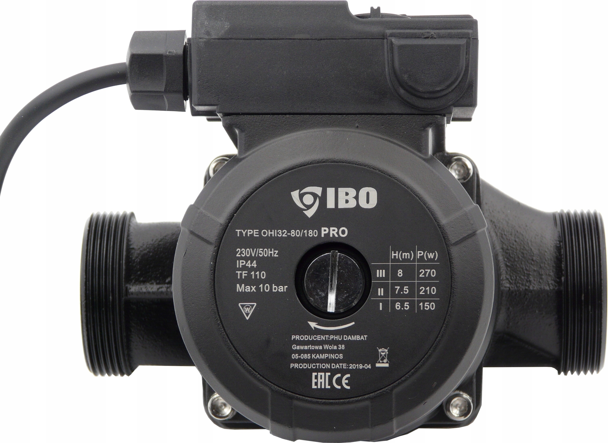 IBO OHI PRO 32-80/180 CYRKULACYJNA POMPA 3BIEGI MOCNA SOLIDNA WYDAJNA 270W