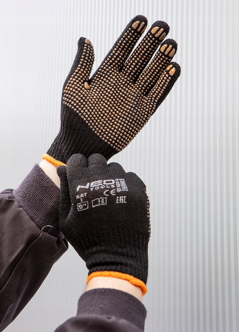 NEO RĘKAWICE ROBOCZE BAWEŁNA I POLIESTER KROPKOWANE 97-620-9 ROZMIAR 9