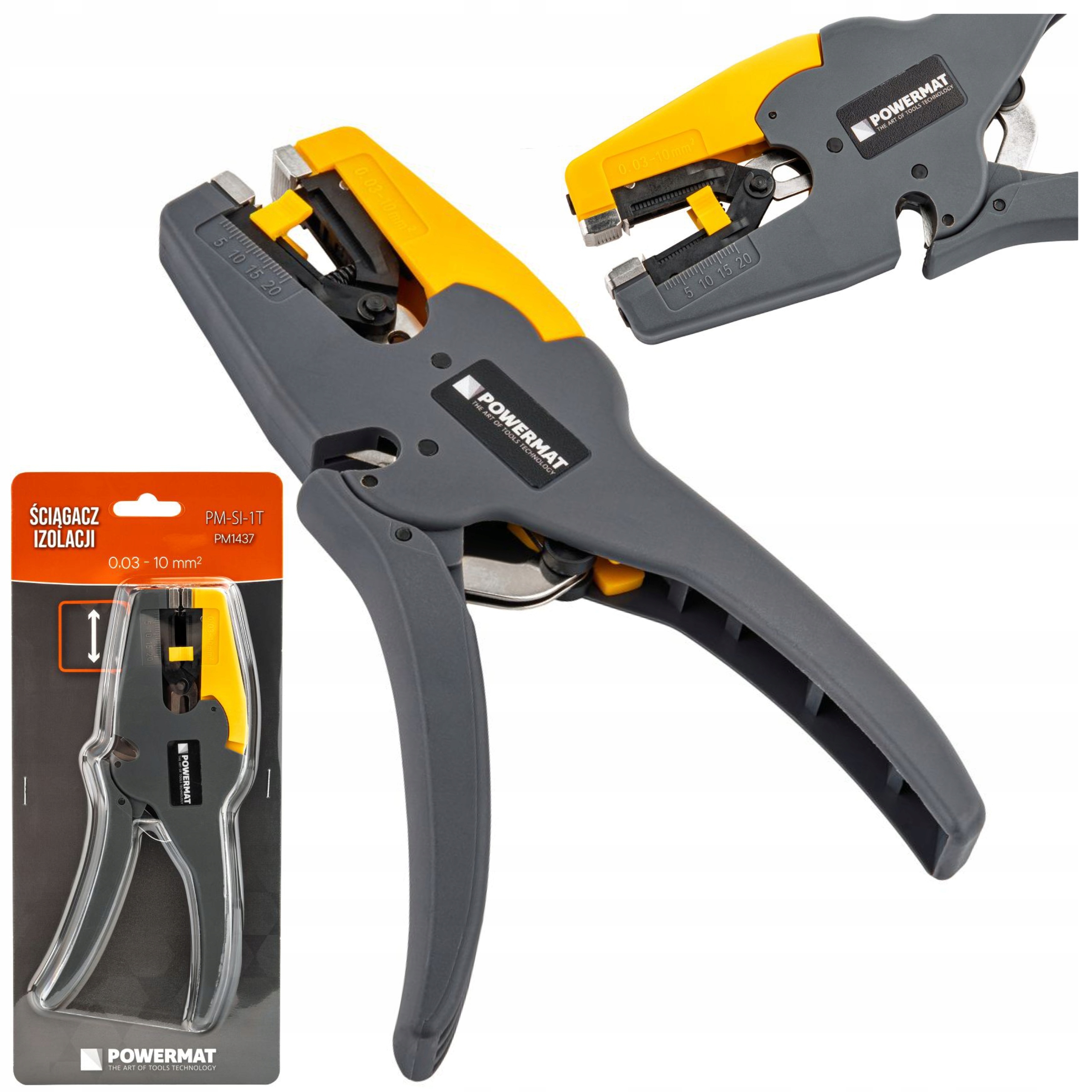 ŚCIĄGACZ DO IZOLACJI KABLI PRZEWODÓW AUTOMATYCZNE SZCZYPCE 0,03-10 MM2 2w1