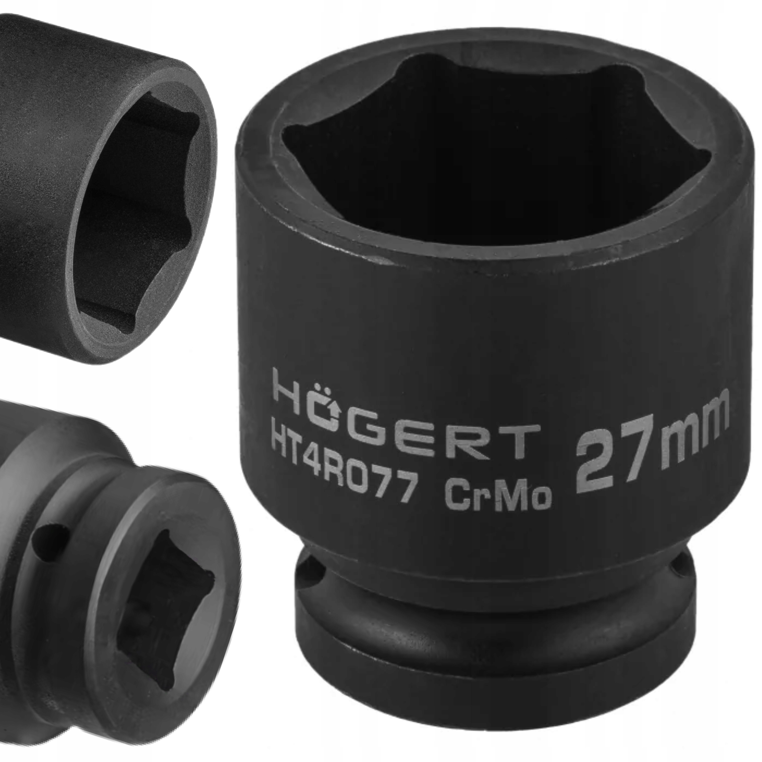 HOGERT NASADKA UDAROWA 1/2" 27MM KRÓTKA GŁOWICA SZEŚCIOKĄTNA HT4R077