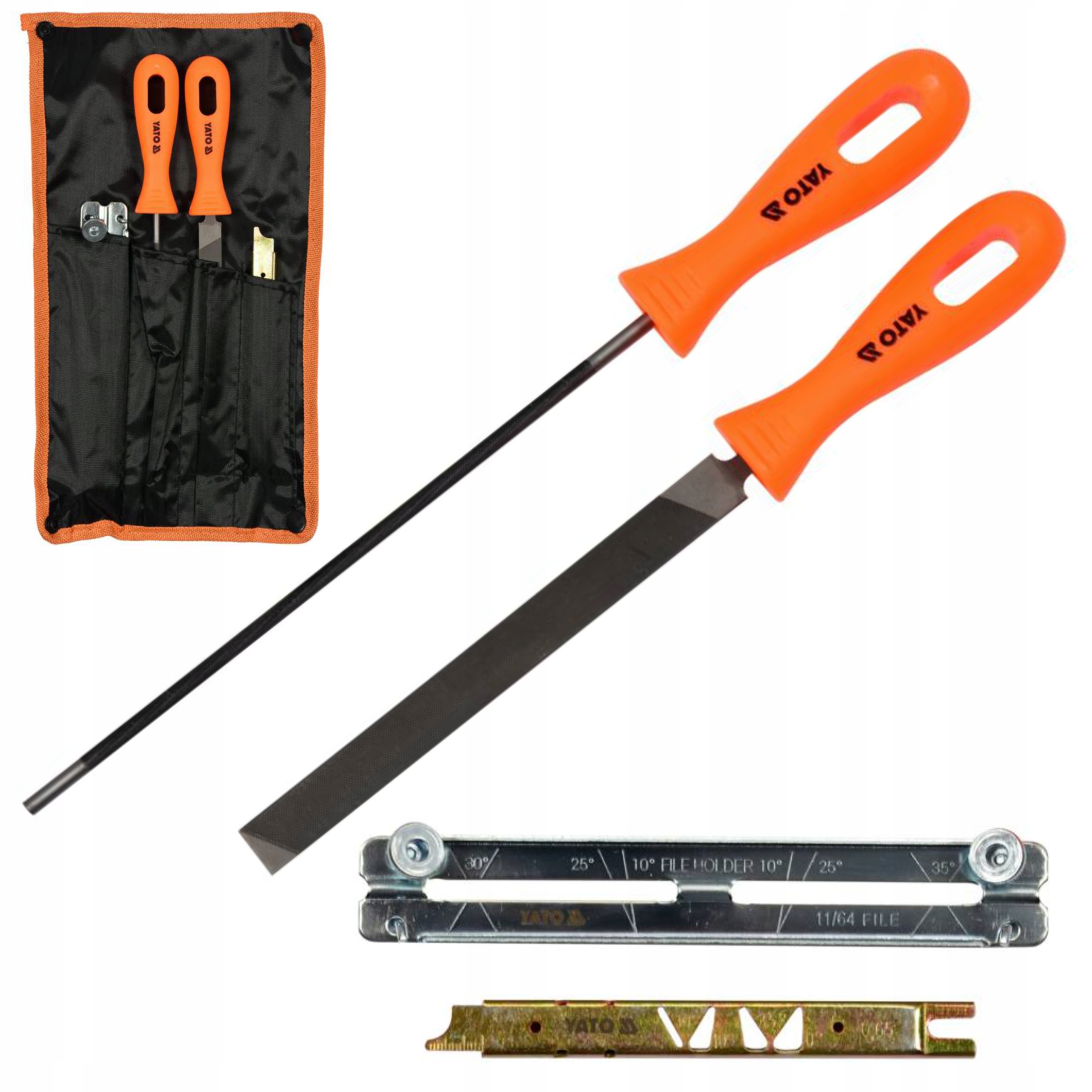 YATO KOMPLET ZESTAW DO OSTRZENIA ŁAŃCUCHA 4.5mm PILNIK 4 ELEMENTY YT-85041
