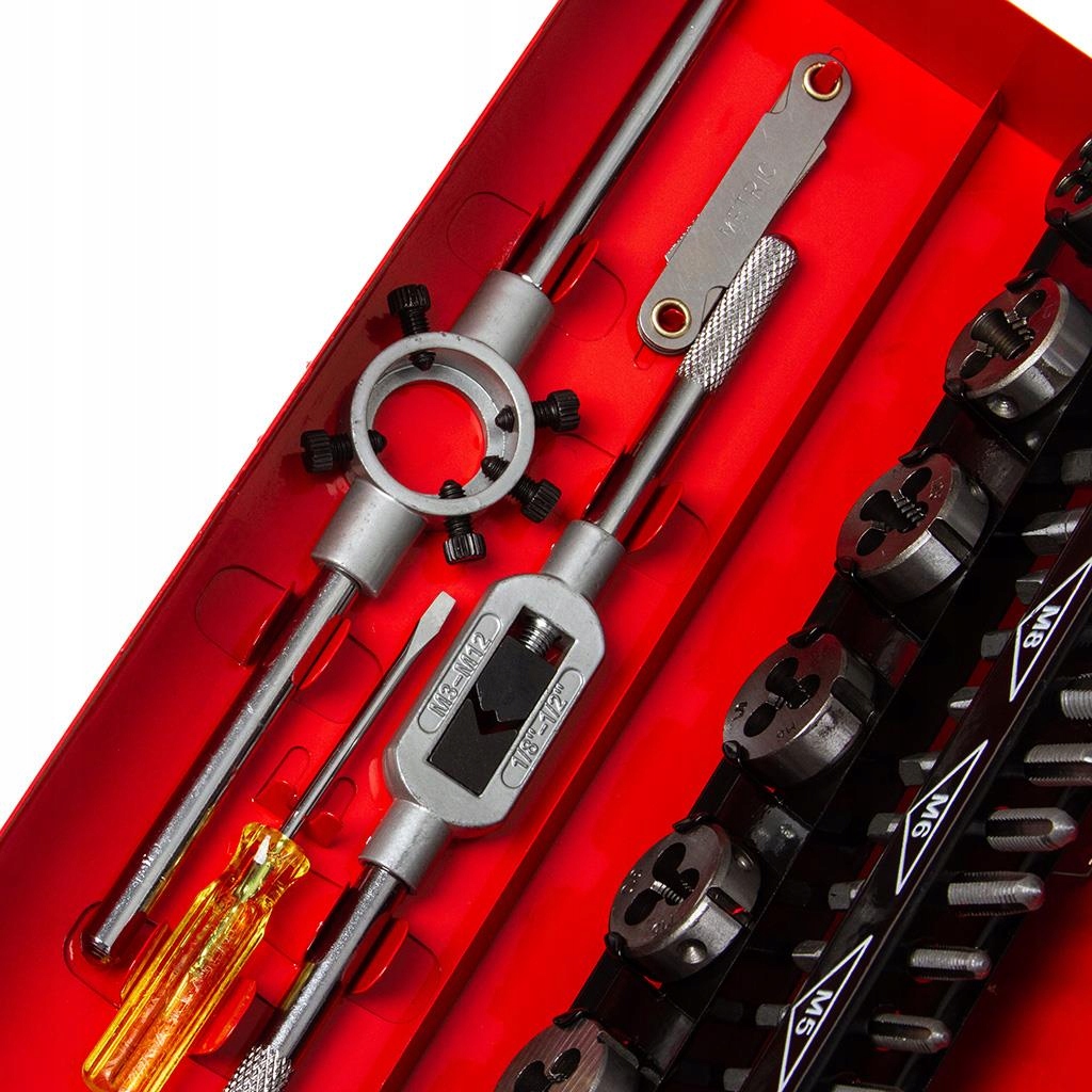 ZESTAW NARZYNEK I GWINTOWNIKÓW WALIZKA KALIBROWNIK 32 ELEMENTY M3-M12