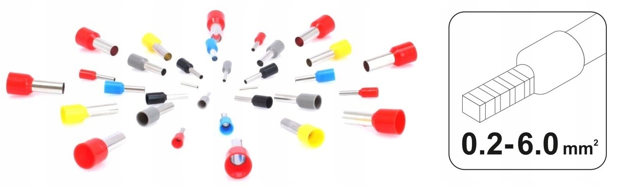 NEO ZESTAW ZACISKARKA TULEJEK PRASKA DO KABLI 0,25-6 mm SORTOWNIK 01-507