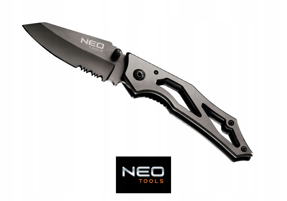 NEO TOOLS 63-025 NÓŻ SKŁADANY 16,7cm Z BLOKADĄ TYTANOWA OBUDOWA +ETUI