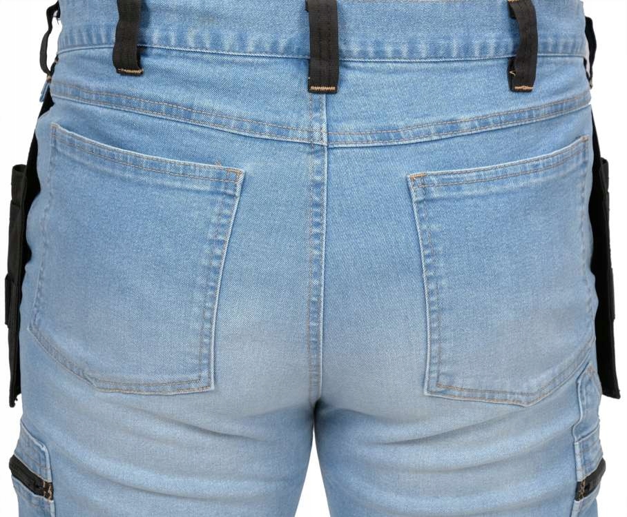 YATO SPODNIE ROBOCZE OCHRONNE MONTERSKIE JEANS XL