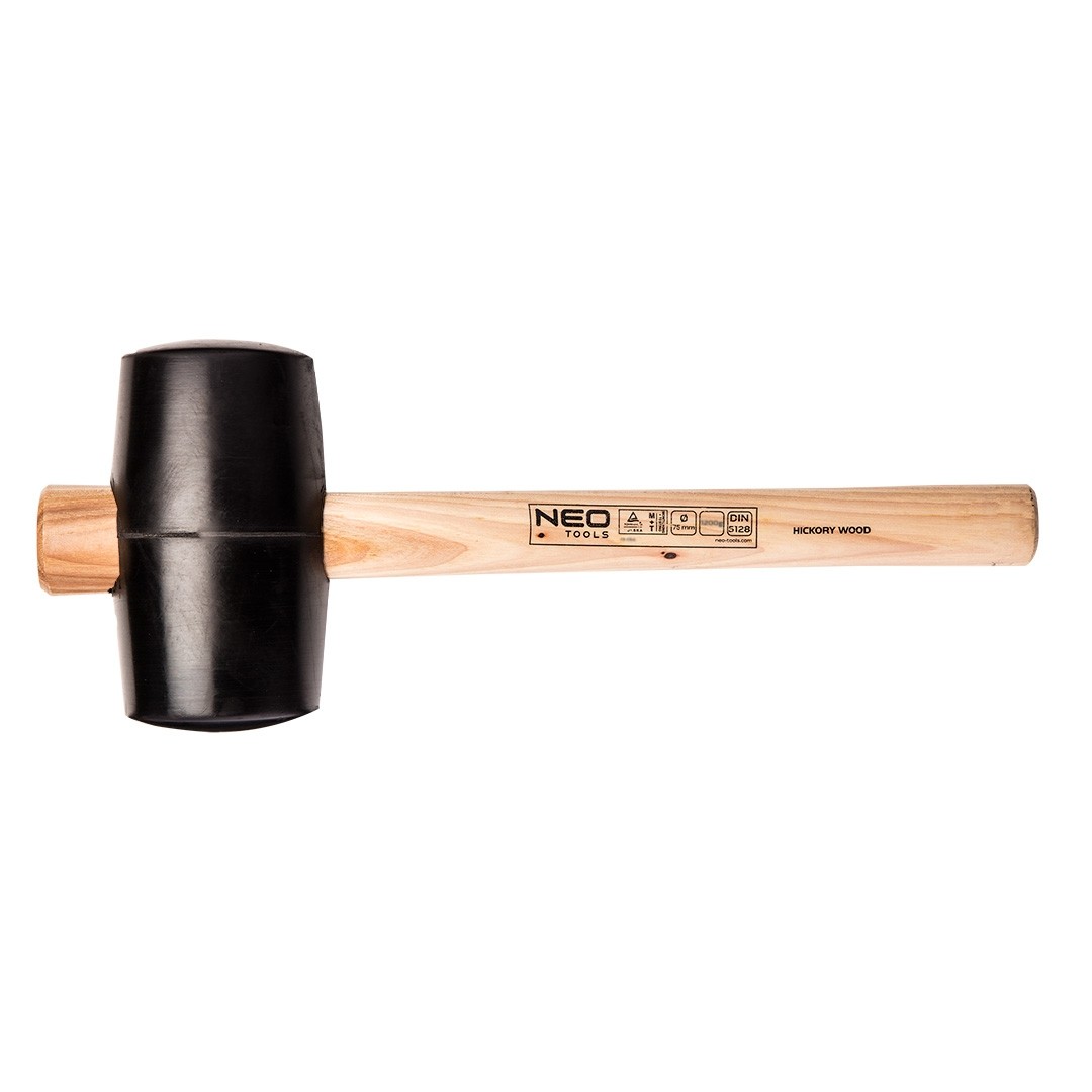 NEO MŁOTEK GUMOWY 90 mm/1200 g TRZONEK HIKOROWY 25-054 MŁOTKI