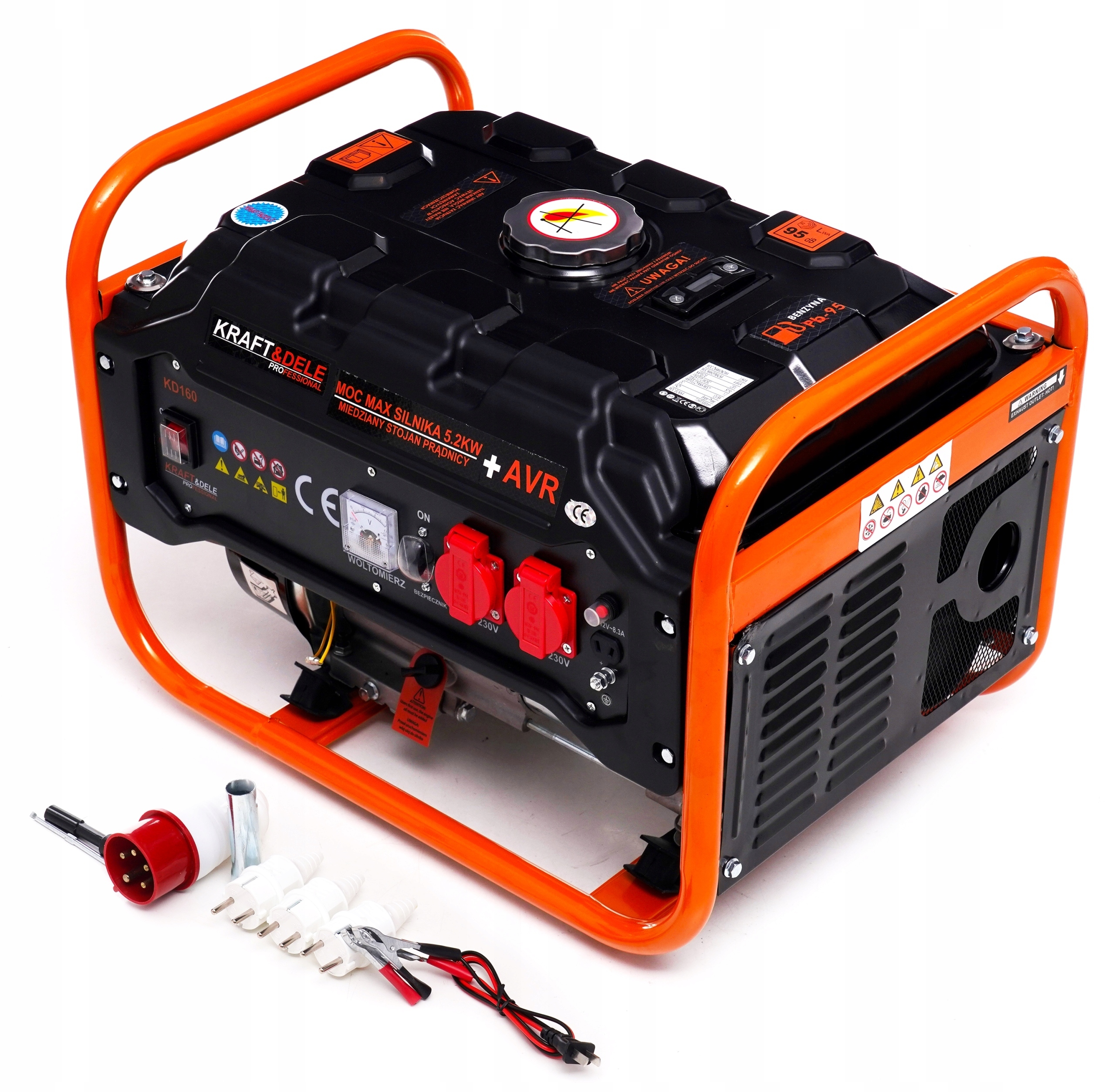 AGREGAT PRĄDOTWÓRCZY GENERATOR PRĄDU PRZENOŚNY JEDNOFAZOWY 3500 BENZYNA AVR