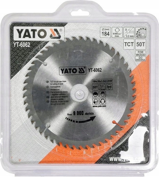YATO TARCZA DO CIĘCIA DREWNA WIDIOWA 184x30mm 50T YT-6062