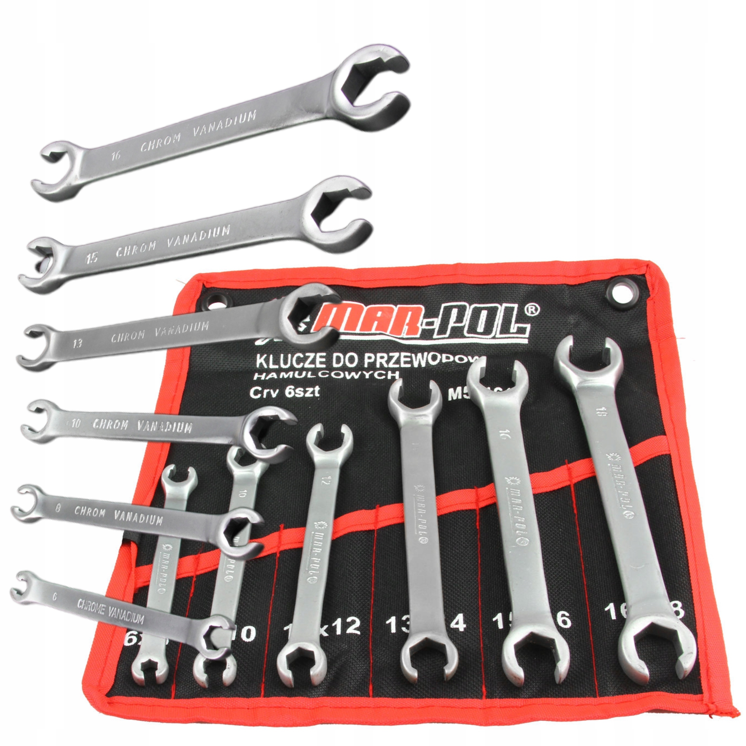 ZESTAW KLUCZE DO PRZEWODÓW HAMULCOWYCH 6-18mm 6 elem PŁACHTA M58161