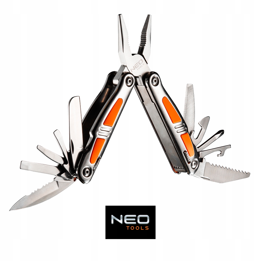 NEO TOOLS MULTITOOL SCYZORYK NÓŻ SKŁADANY SURVIVAL +ETUI 01-028 11 FUNKCJI