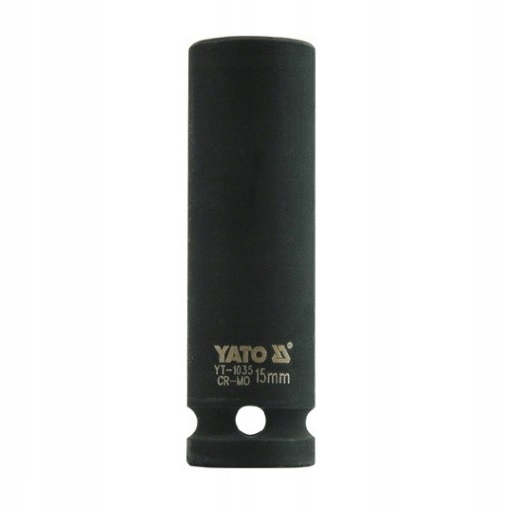 YATO NASADKA UDAROWA KLUCZ SZEŚCIOKĄTNA 1/2" DŁUGA 15MM FOSFATOWANA YT-1035