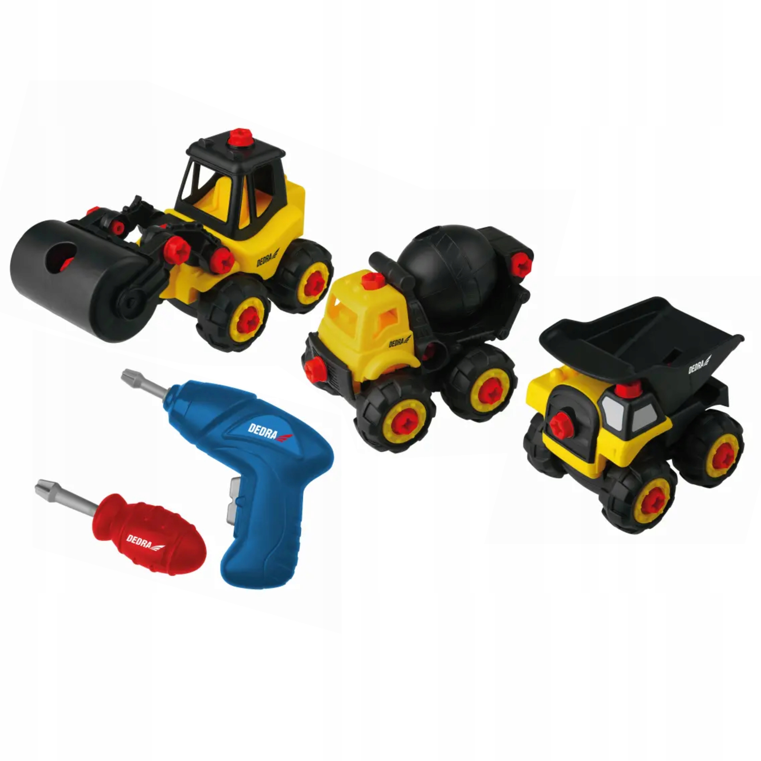 ZESTAW ZABAWKOWY TRZY POJAZDY Z WKRĘTAKIEM OD 3 LAT DEDRA M315.010