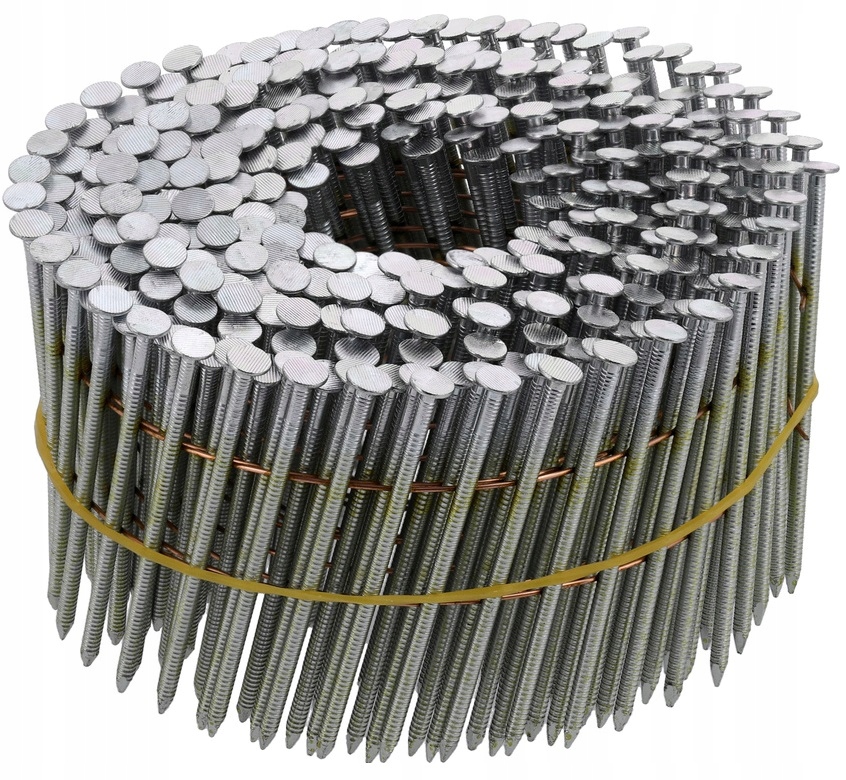 GWOŹDZIE BĘBNOWE 64x2,5mm 3600szt. DO GWOŹDZIAREK PIERŚCIENIOWE OCYNKOWANE