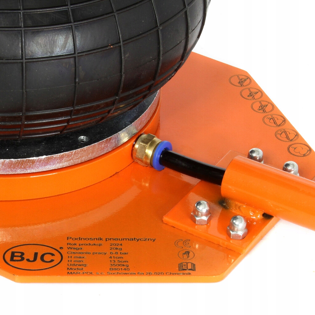 PODNOŚNIK PNEUMATYCZNY BAŁWANEK 3,5T PRZYSTAWKĄ BJC PODUSZKOWY SAMOCHODOWY