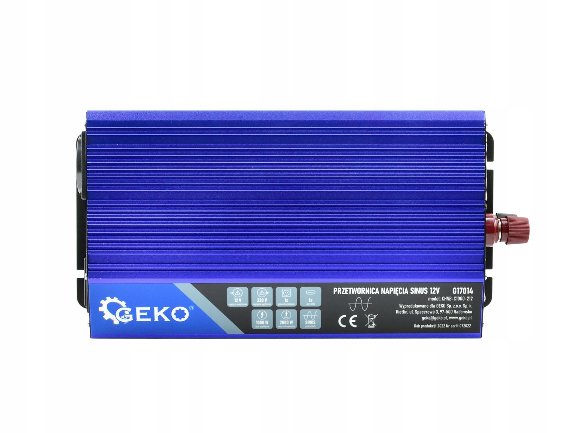 GEKO PRZETWORNICA NAPIĘC SINUS 12V/230V 1000/2000W