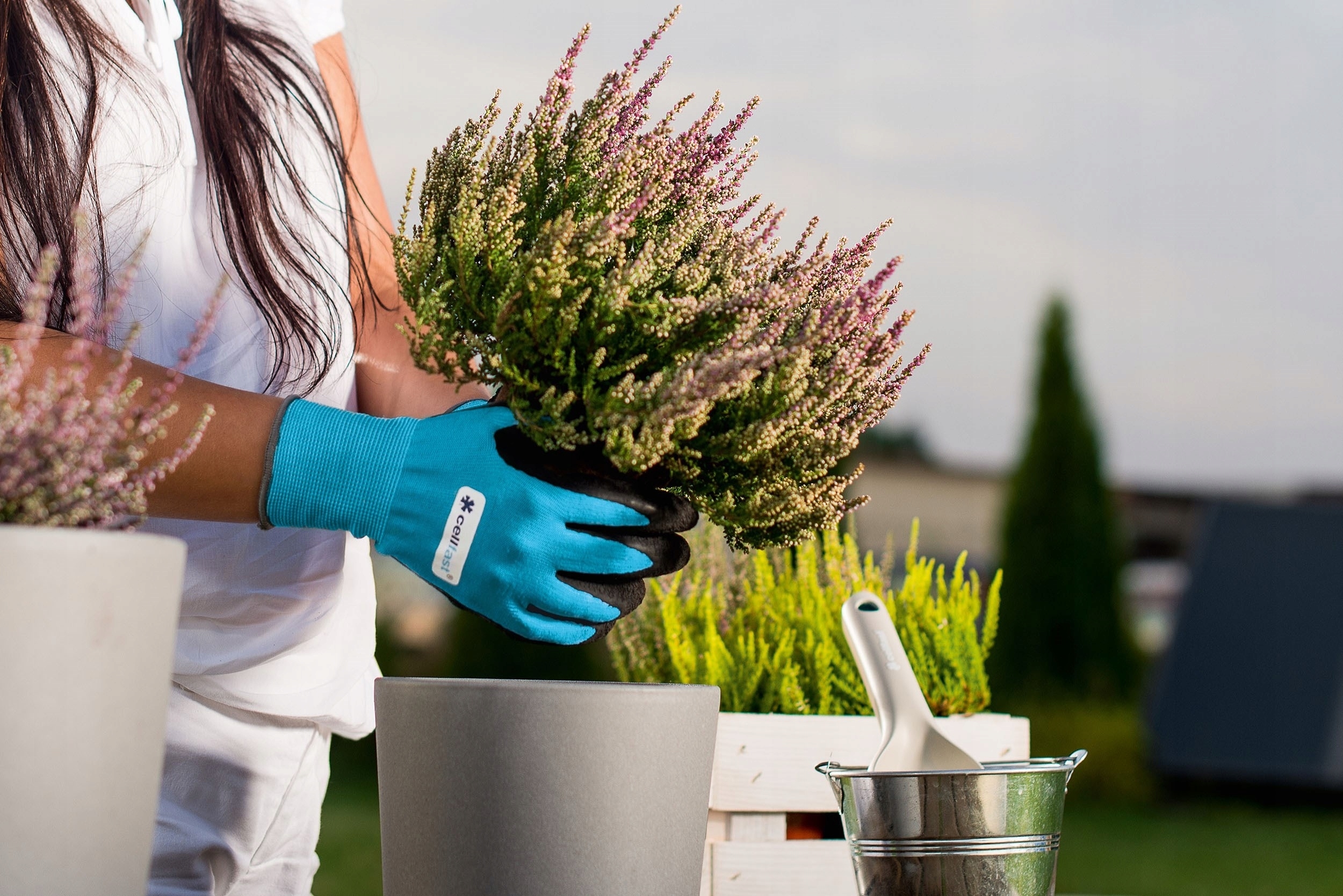 CELLFAST WZMACNIANE ELASTYCZNE RĘKAWICE OGRODOWE 8/M EN 388 92-002