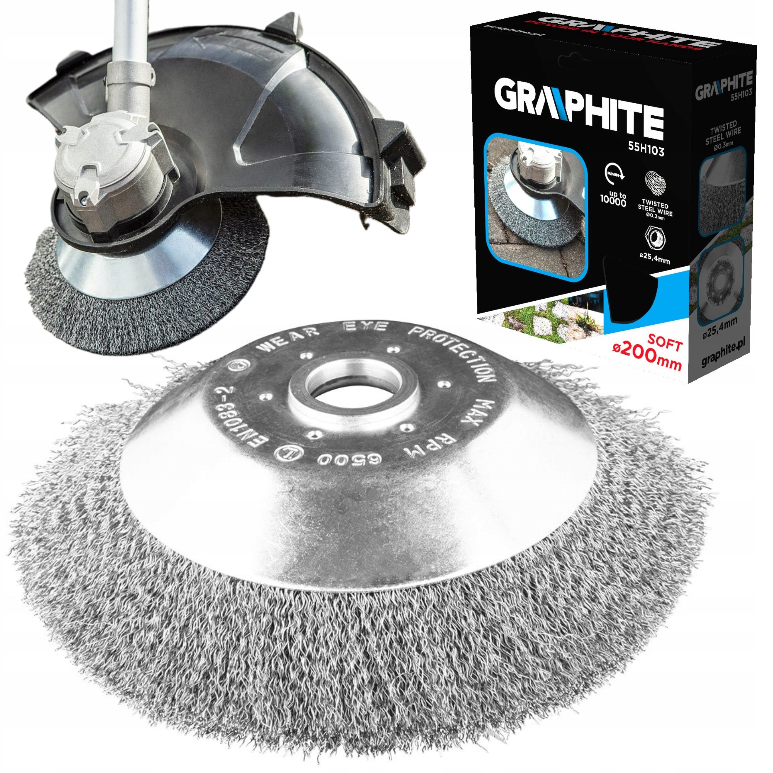 GŁOWICA SZCZOTKA DRUCIANA DRUCIAK DO KOSY KOSTKI