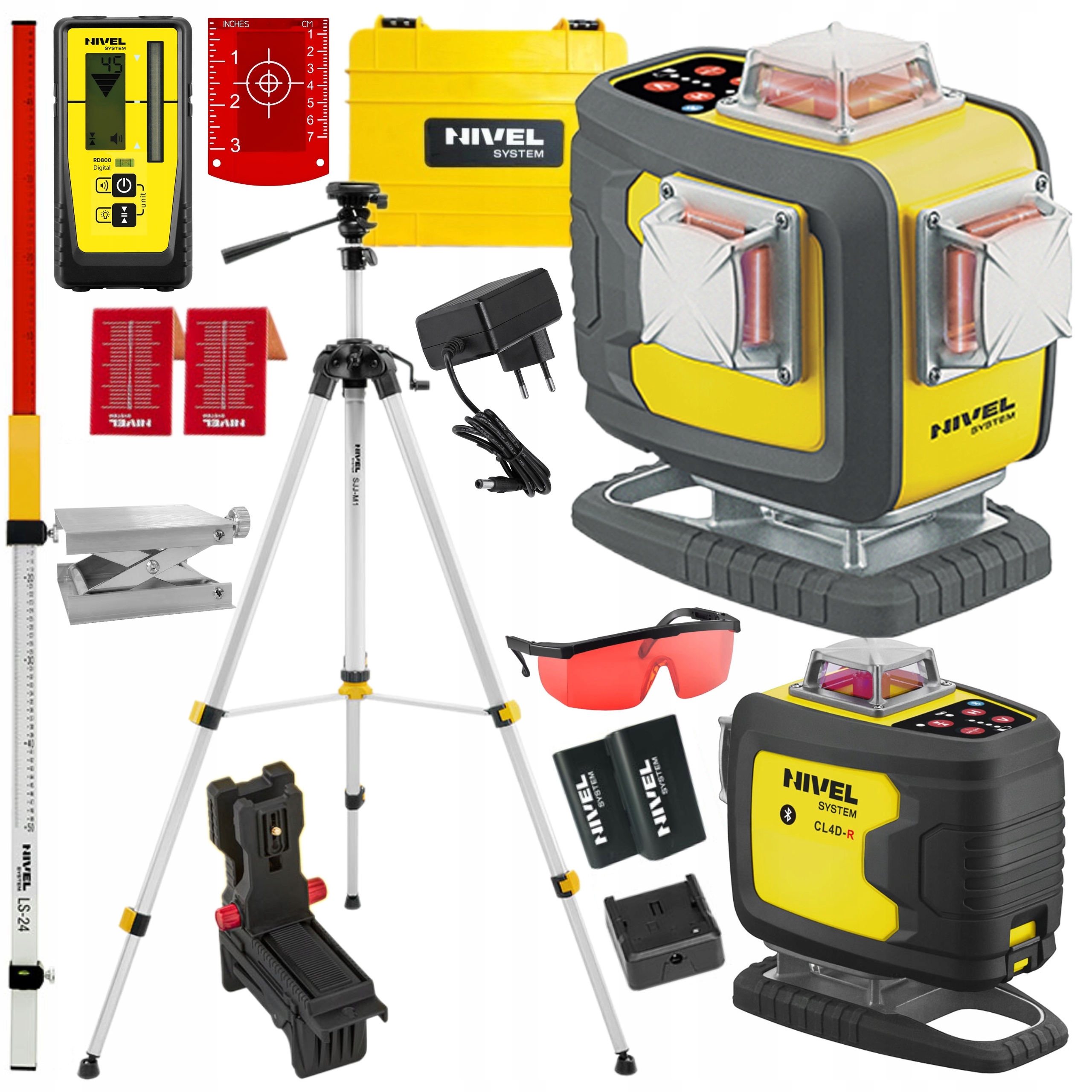 NIVEL SYSTEM LASER KRZYŻOWY 4D CZERWONY CL4D-R WALIZKA + SJJM1EX RD800 LS24