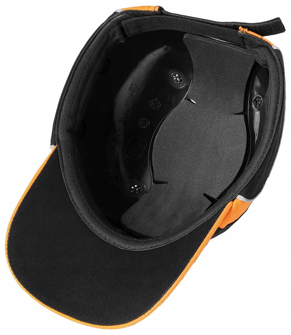NEO CZAPKA Z DASZKIEM ZE WZMOCNIENIEM CZARNO-POMARAŃCZOWA WENTYLACJA 97-592