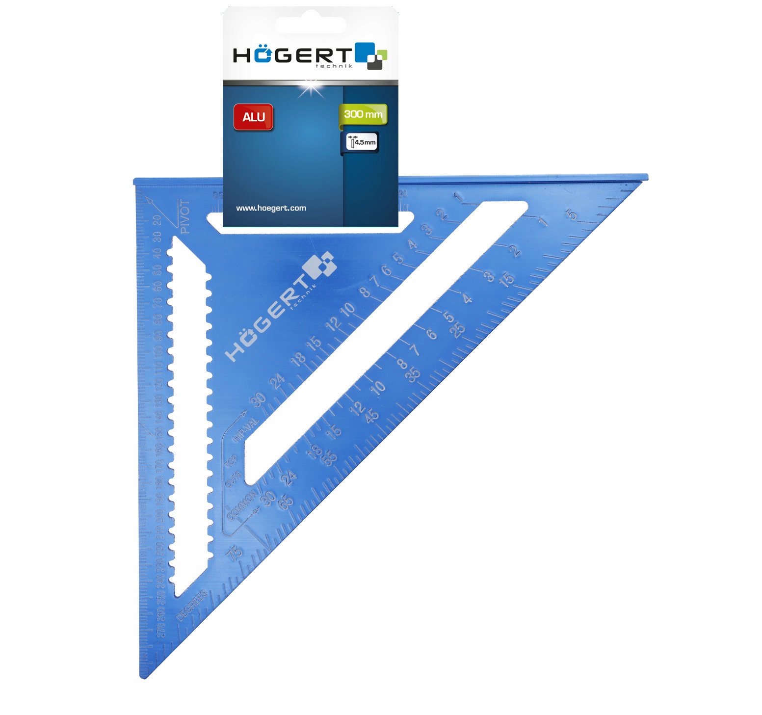 HOGERT HT4M214 ALUMINIOWY KĄTOWNIK STOLARSKI CIESIELSKI DUŻY 300x4,5mm