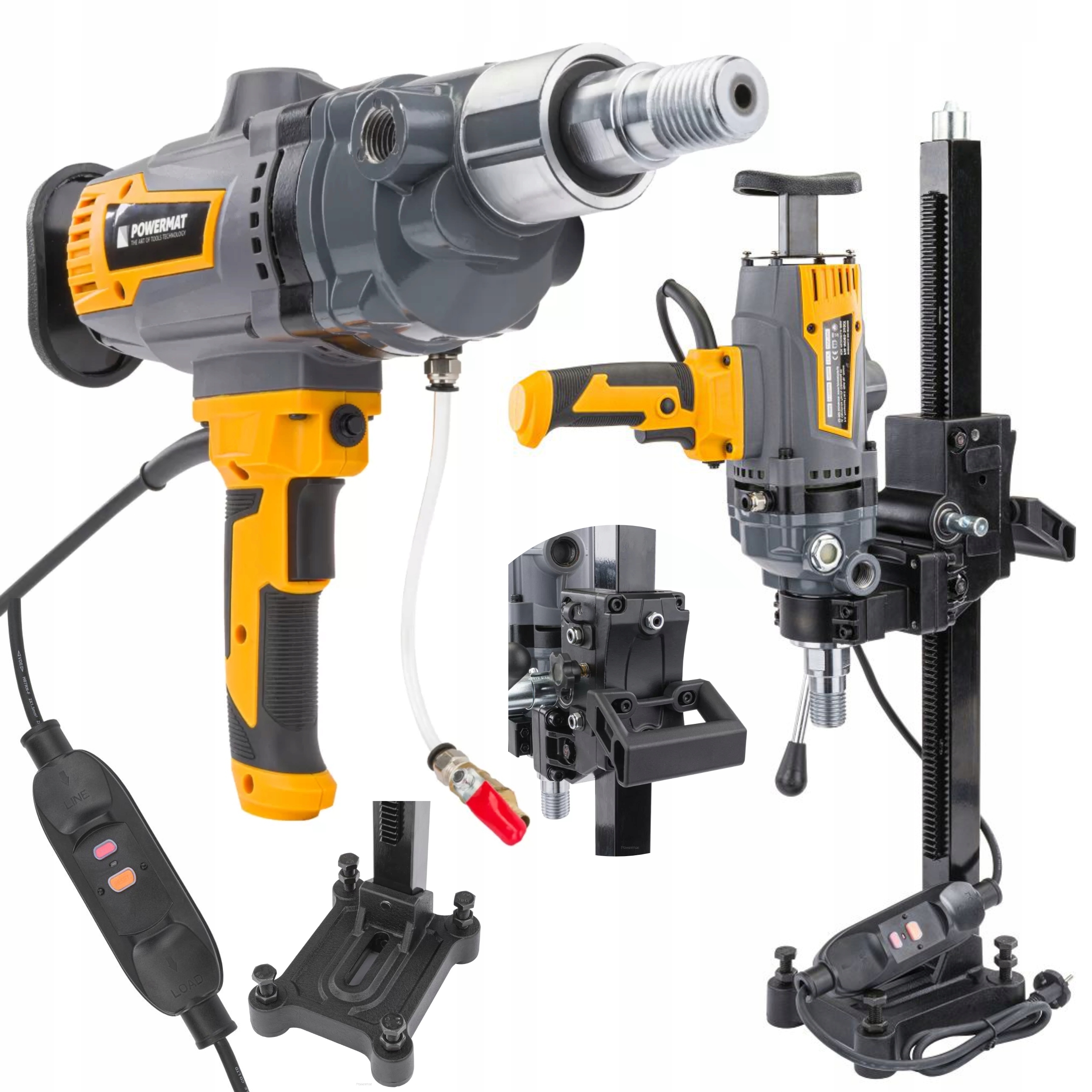 WIERTNICA DIAMENTOWA DO BETONU OTWORNICA ŻELBETU STATYW 2600W MOKRO SUCHO