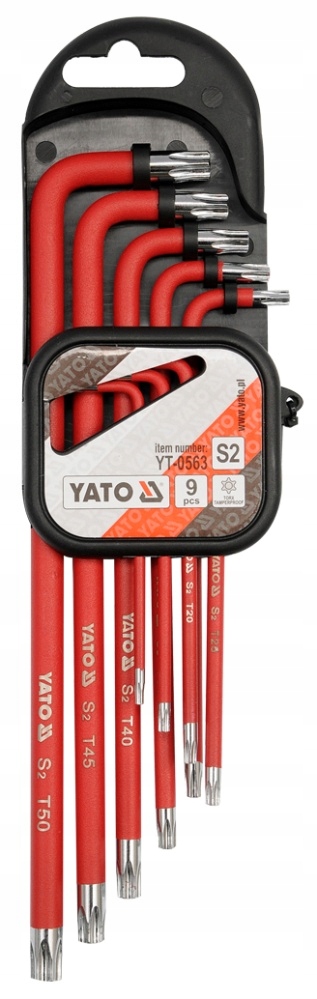 YATO ZESTAW KLUCZ TRZPIENIOWYCH TORX W OSŁONIE 9SZ