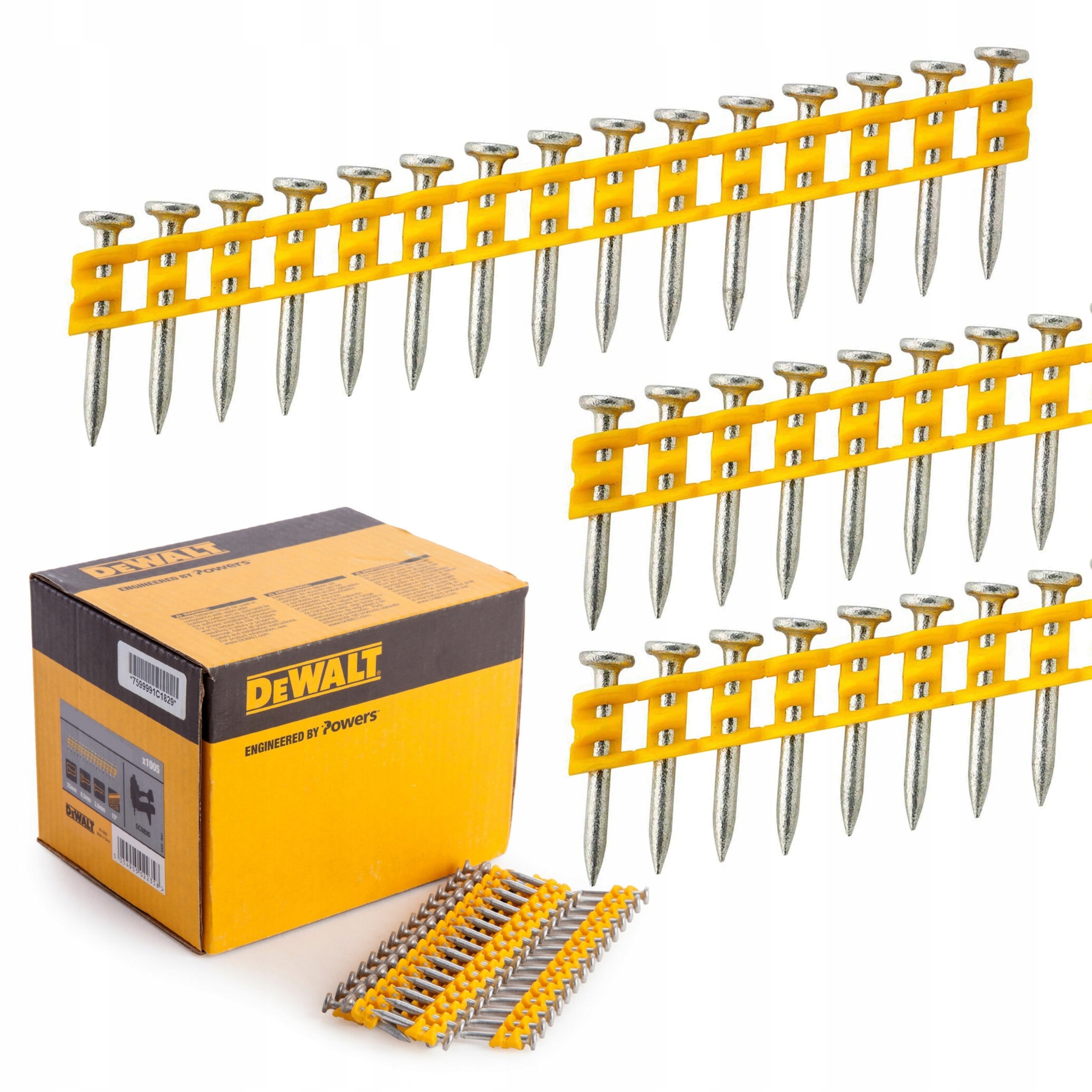 DEWALT GWOŹDZIE NA TAŚMIE DO BETONU 2,6X15MM 1005SZT DO GWOŹDZIARKI DCN890