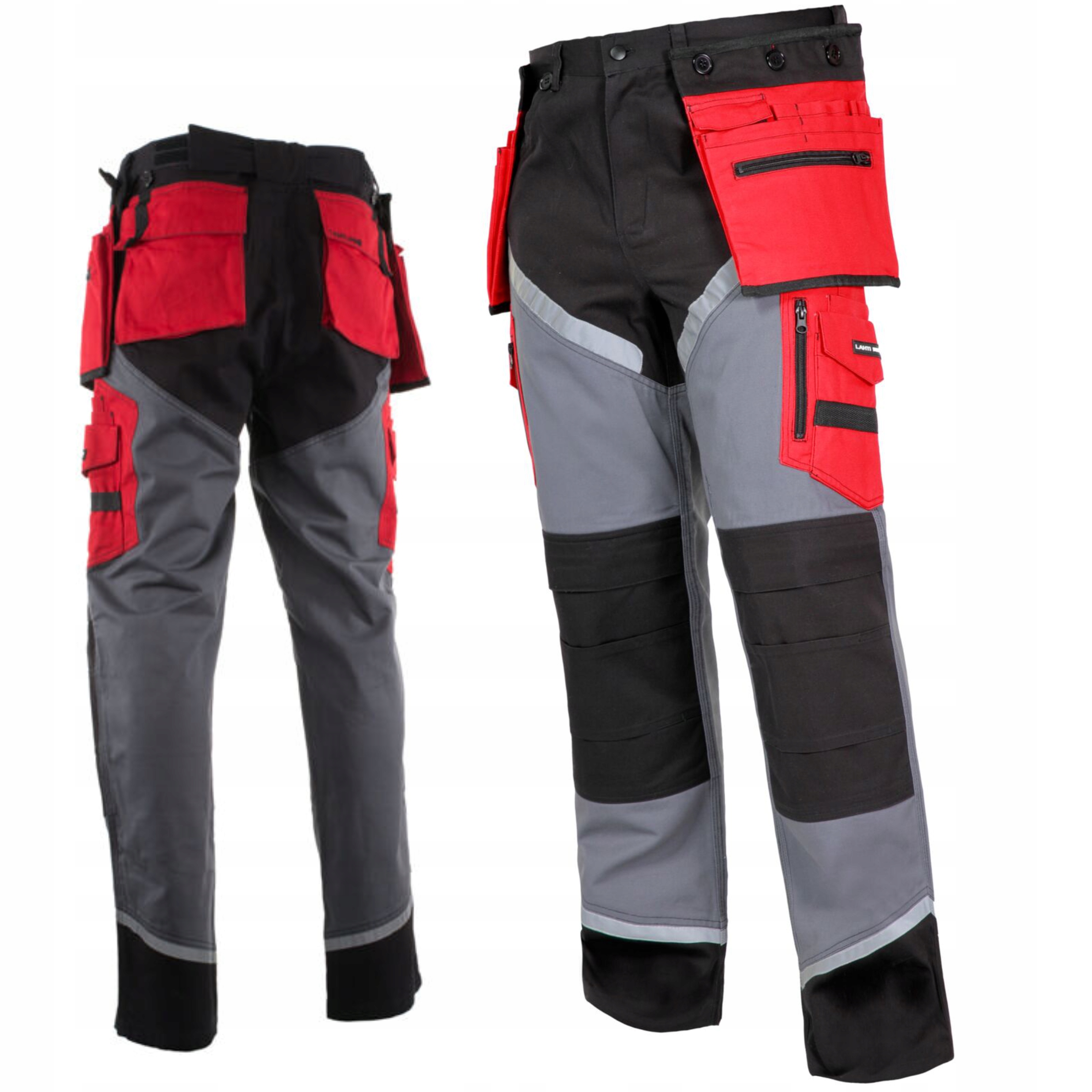 LAHTI PRO SPODNIE ROBOCZE 100% BAWEŁNA ODBLASKI CE KAT I L40505 r. 3XL