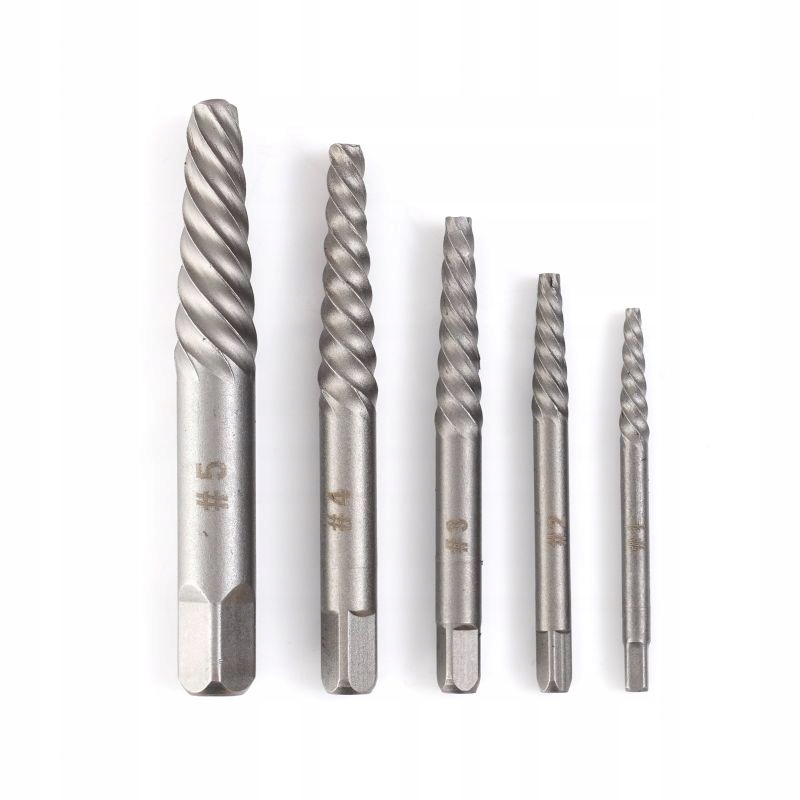 ZESTAW WIERTŁA DO WYKRĘCANA URWANYCH ŚRUB Z WALIZKĄ 10 SZT KRAFT&DELE