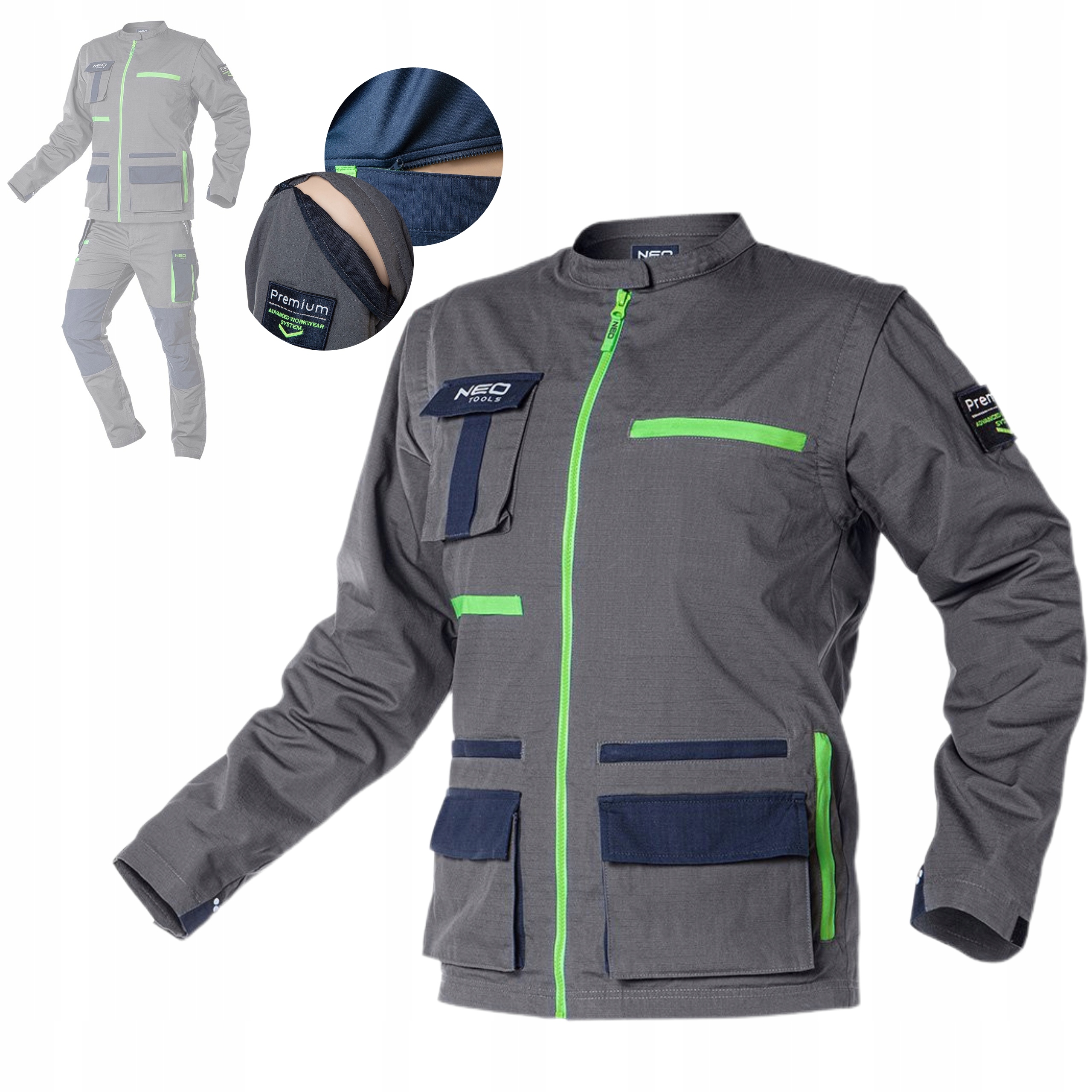 NEO BLUZA ROBOCZA KURTKA SOFTSHELL BAWEŁNA RIPSTOP KOMBINEZON 81-217 S/48