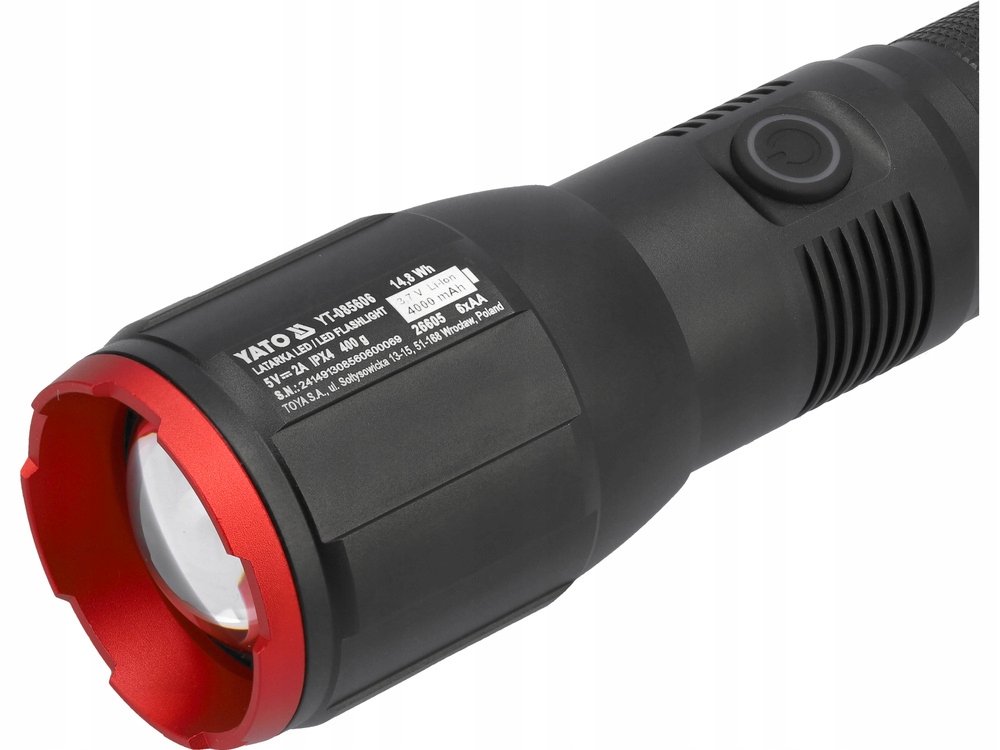 YATO LATARKA AKUMULATOROWA 5Ah COB LED 25W 2500LM 4 TRYBY PRACY YT-085606