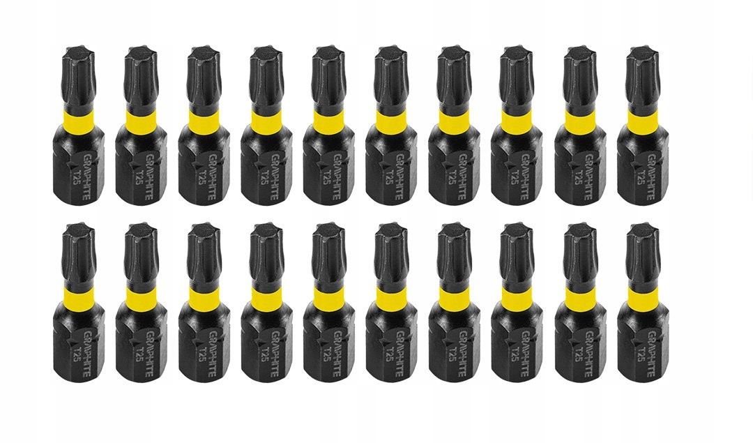 GRAPHITE BITY KOŃCÓWKI UDAROWE TORX TX25 25MM 20EL
