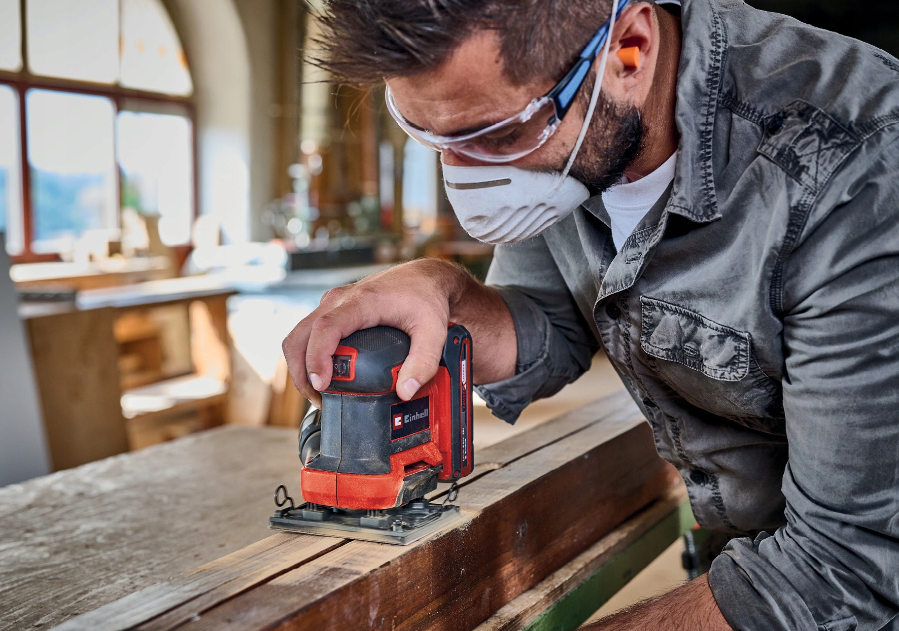 EINHELL AKUMULATOROWA SZLIFIERKA RĘCZNA TE-OS 18/113 Li Solo 18V ODSYSANIE